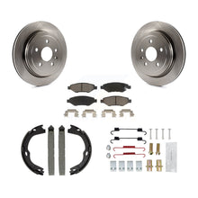 Load image into Gallery viewer, Rear Disc Rotors Ceramic Pads Parking Brake Shoes Hardware Kit For Cadillac CTS