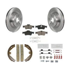 Rear Disc Rotors Ceramic Pads Parking Shoes Hardware Kit For Mercedes-Benz E550