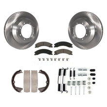 Load image into Gallery viewer, Rear Disc Rotors Ceramic Pads Parking Brake Shoes And Hardware Kit For