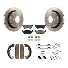 Load image into Gallery viewer, Rear Disc Rotors Ceramic Pads Parking Brake Shoes &amp; Hardware Kit For Ford F-150