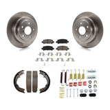 Rear Disc Rotors Ceramic Pads Parking Shoes And Hardware Kit For Subaru Forester