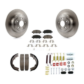 Rear Disc Rotors Ceramic Pads Parking Shoes Hardware Kit For 2000 Subaru Legacy
