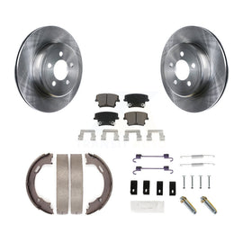 Rear Disc Rotors Ceramic Pads Parking Shoes Hardware Kit For Dodge Chrysler 300
