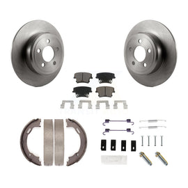 Rear Disc Rotors Ceramic Pads Parking Shoes Hardware Kit For Dodge Chrysler 300