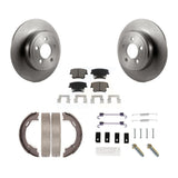 Rear Disc Rotors Ceramic Pads Parking Shoes Hardware Kit For Dodge Chrysler 300