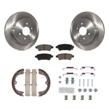 Load image into Gallery viewer, Rear Disc Rotors Ceramic Pads Parking Shoes &amp; Hardware Kit For Nissan Pathfinder
