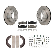Load image into Gallery viewer, Rear Disc Rotors Ceramic Pads Parking Shoes Hardware Kit For Chevrolet Silverado