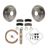 Rear Disc Rotors Ceramic Pads Parking Shoes Hardware Kit For Chevrolet Impala Am