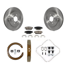 Load image into Gallery viewer, Rear Disc Rotors Ceramic Pads Parking Brake Shoes Hardware Kit For Cadillac SRX