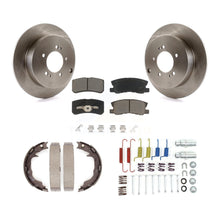 Load image into Gallery viewer, Rear Disc Rotors Ceramic Pads Parking Brake Shoes And Hardware Kit For