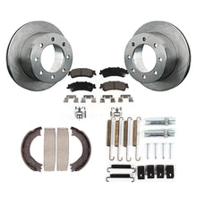 Load image into Gallery viewer, Rear Disc Rotors Ceramic Pads Parking Shoes And Hardware Kit For GMC Sierra 3500