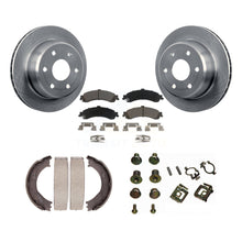 Load image into Gallery viewer, Rear Disc Rotors Ceramic Pads Parking Shoes Hardware Kit For Chevrolet Silverado