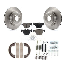 Load image into Gallery viewer, Rear Disc Rotors Ceramic Pads Parking Brake Shoes And Hardware Kit For BMW X5 X6
