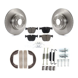 Rear Disc Rotors Ceramic Pads Parking Brake Shoes And Hardware Kit For BMW X5 X6