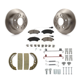 Rear Disc Rotors Ceramic Pads Parking Shoes Hardware Kit For Ram ProMaster 2500