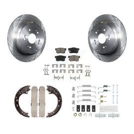 Rear Disc Rotors Ceramic Pads Parking Brake Shoes And Hardware Kit For Acura RDX