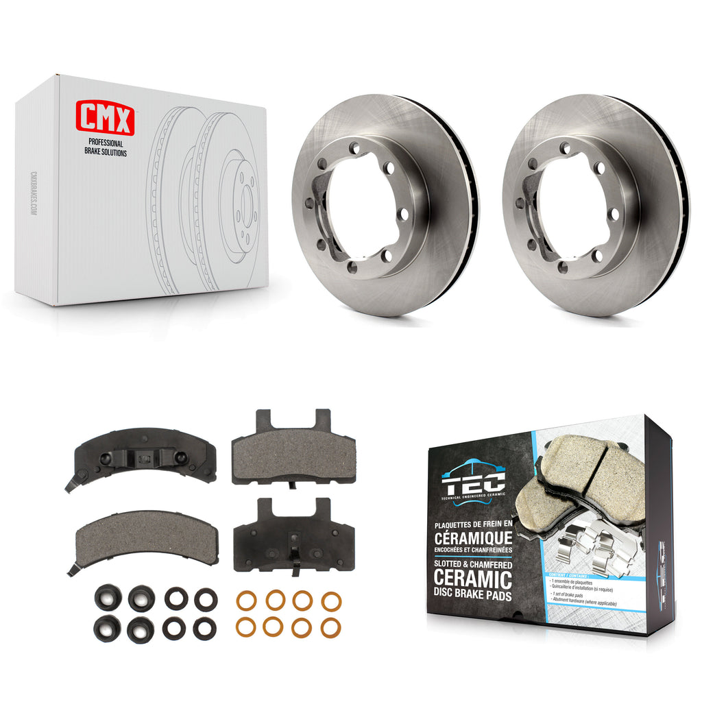 Rotors de frein à disque avant et Kit de plaquettes en céramique pour K1500 banlieue GMC Chevrolet K2500 