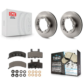 Rotors de frein à disque avant et Kit de plaquettes en céramique pour K1500 banlieue GMC Chevrolet K2500 