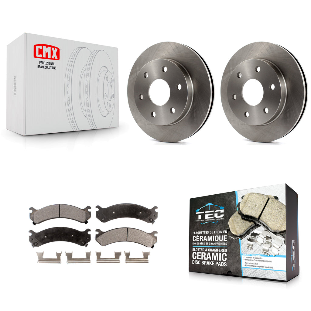 Rotor de frein à disque avant et Kit de plaquettes en céramique pour Chevrolet Express 2500 GMC Savana 
