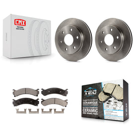 Rotor de frein à disque avant et Kit de plaquettes en céramique pour Chevrolet Express 2500 GMC Savana 