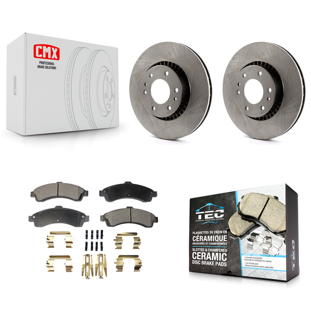 Front Brake Rotor Ceramic Pad Kit For Chevrolet Trailblazer GMC EXT Envoy XL XUV