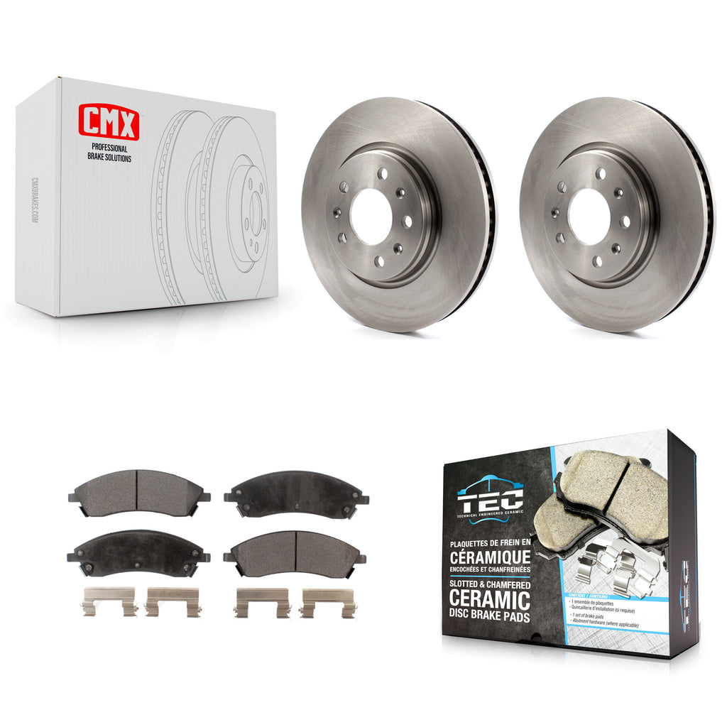 Kit de rotors de frein à disque avant et de plaquettes en céramique pour base Cadillac CTS 2006-2007 