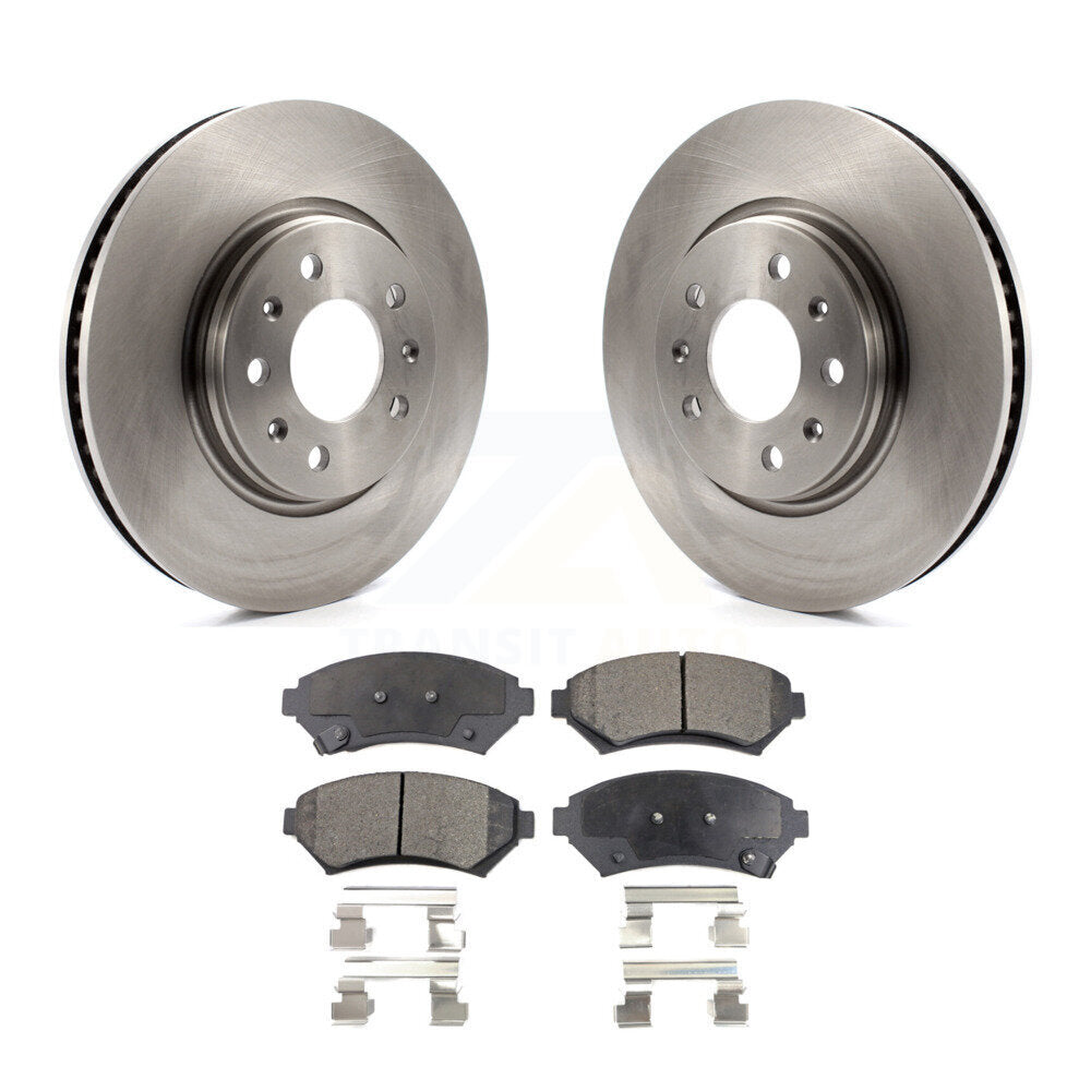 Front Disc Brake Rotors And Ceramic Pads Kit For 2003-2004 Cadillac Seville