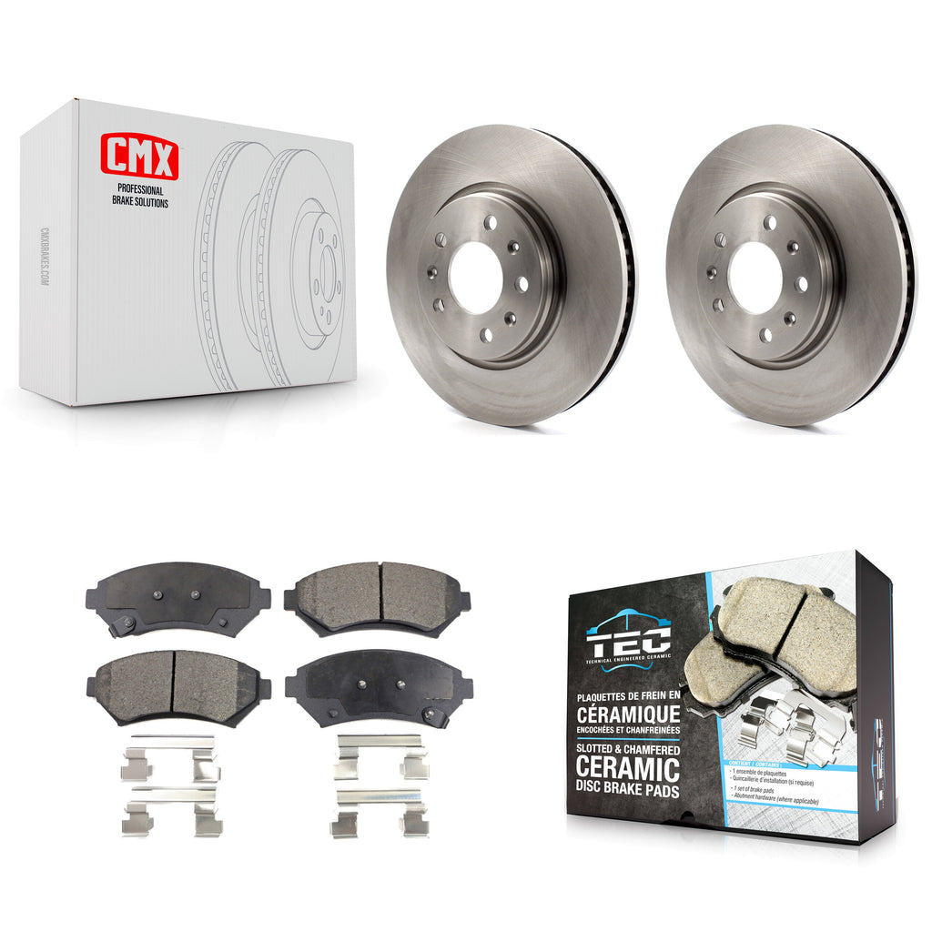 Kit de rotors de frein à disque avant et plaquettes en céramique pour Cadillac Séville 2003-2004 