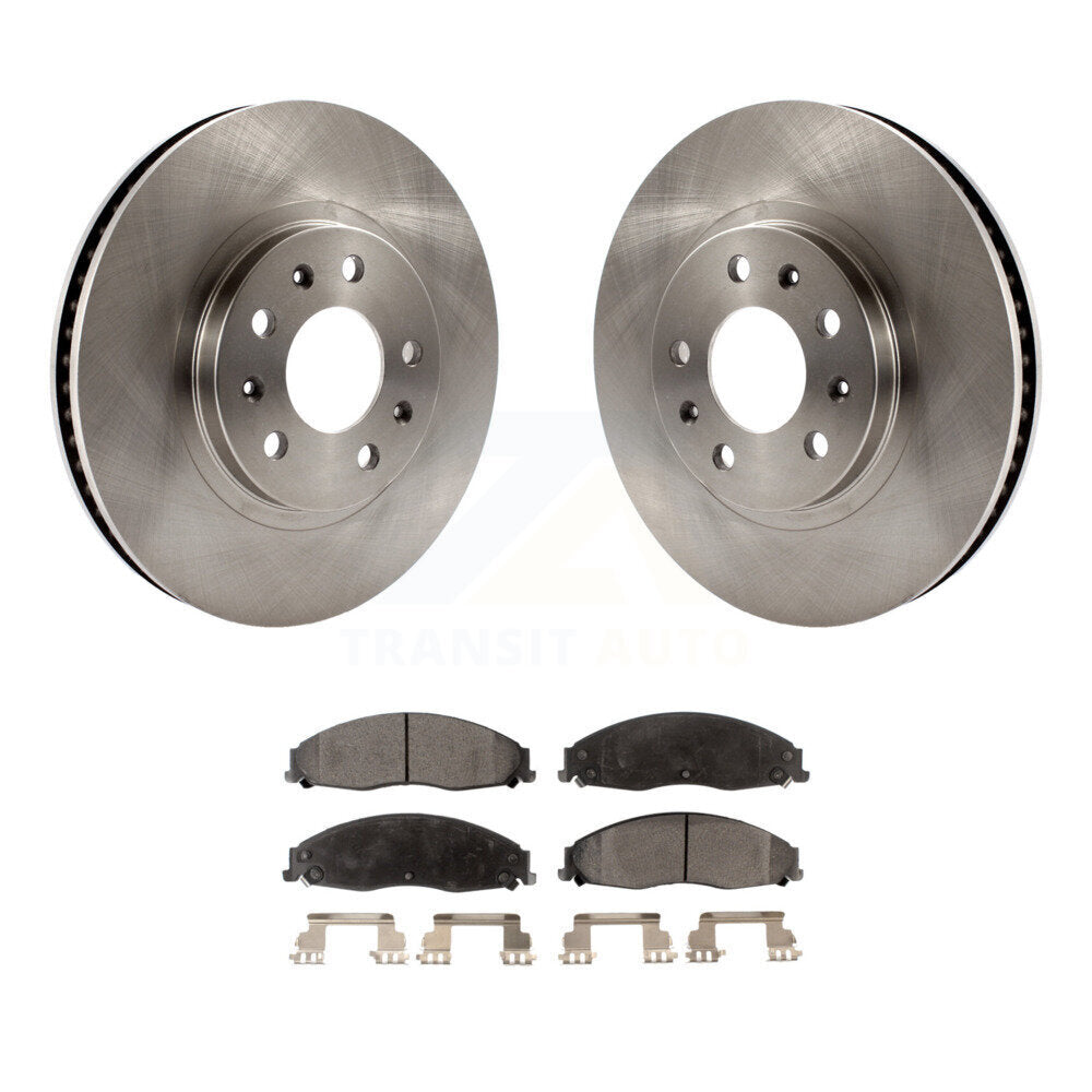 Front Disc Brake Rotor Ceramic Pad Kit For Cadillac CTS With Standard Suspension