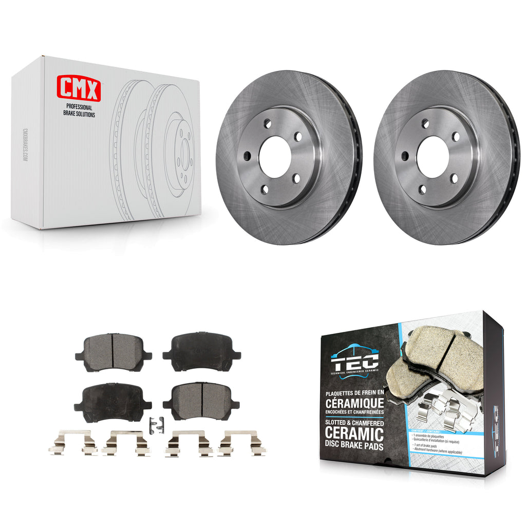Kit de rotors de frein à disque avant et plaquettes en céramique pour Chevrolet Malibu Pontiac G6 