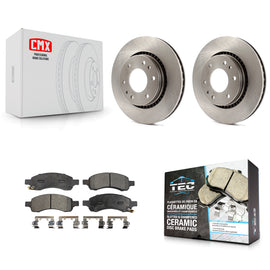 Front Disc Brake Rotor Ceramic Pad Kit For Chevrolet Trailblazer GMC Envoy Buick