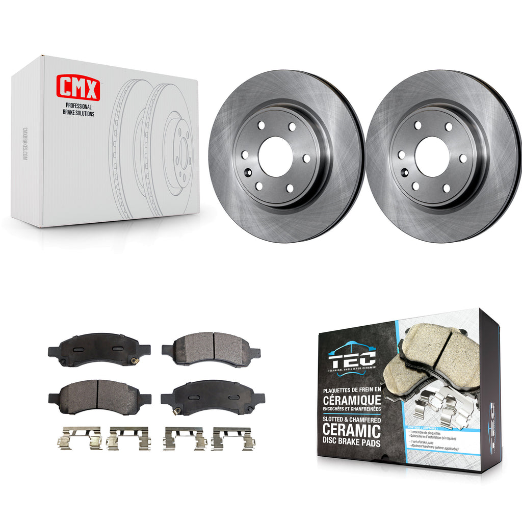 Front Brake Rotor Ceramic Pad Kit For Chevrolet Traverse GMC Acadia Buick Saturn