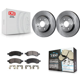 Front Brake Rotor Ceramic Pad Kit For Chevrolet Traverse GMC Acadia Buick Saturn