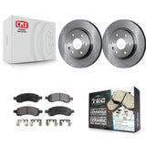 Front Brake Rotor Ceramic Pad Kit For Chevrolet Traverse GMC Acadia Buick Saturn