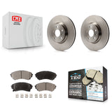 Front Disc Brake Rotors And Ceramic Pads Kit For Cadillac CTS