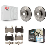 Front Disc Brake Rotors And Ceramic Pads Kit For Chevrolet Camaro SS