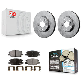 Front Brake Rotor Ceramic Pad Kit For Chevrolet Equinox Malibu GMC Terrain Buick