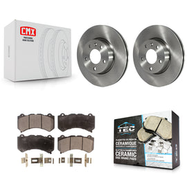 [Front] 2017 Cadillac ATS V Premium OE Brake Rotors & Ceramic Pads Kit For Max Braking