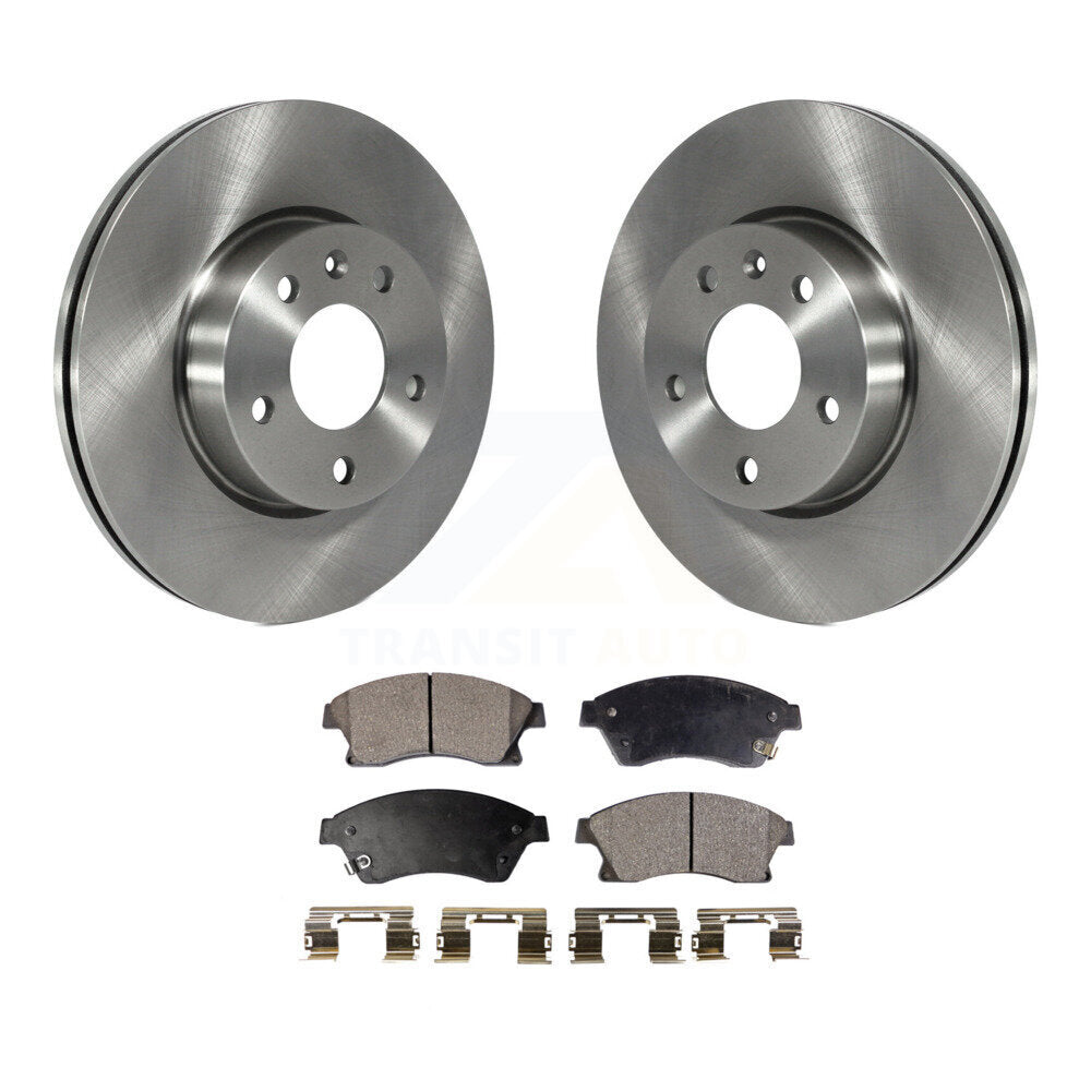 Front Disc Brake Rotors And Ceramic Pads Kit For Cadillac ATS