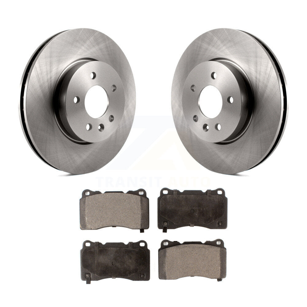 Front Disc Brake Rotors And Ceramic Pads Kit For Cadillac ATS