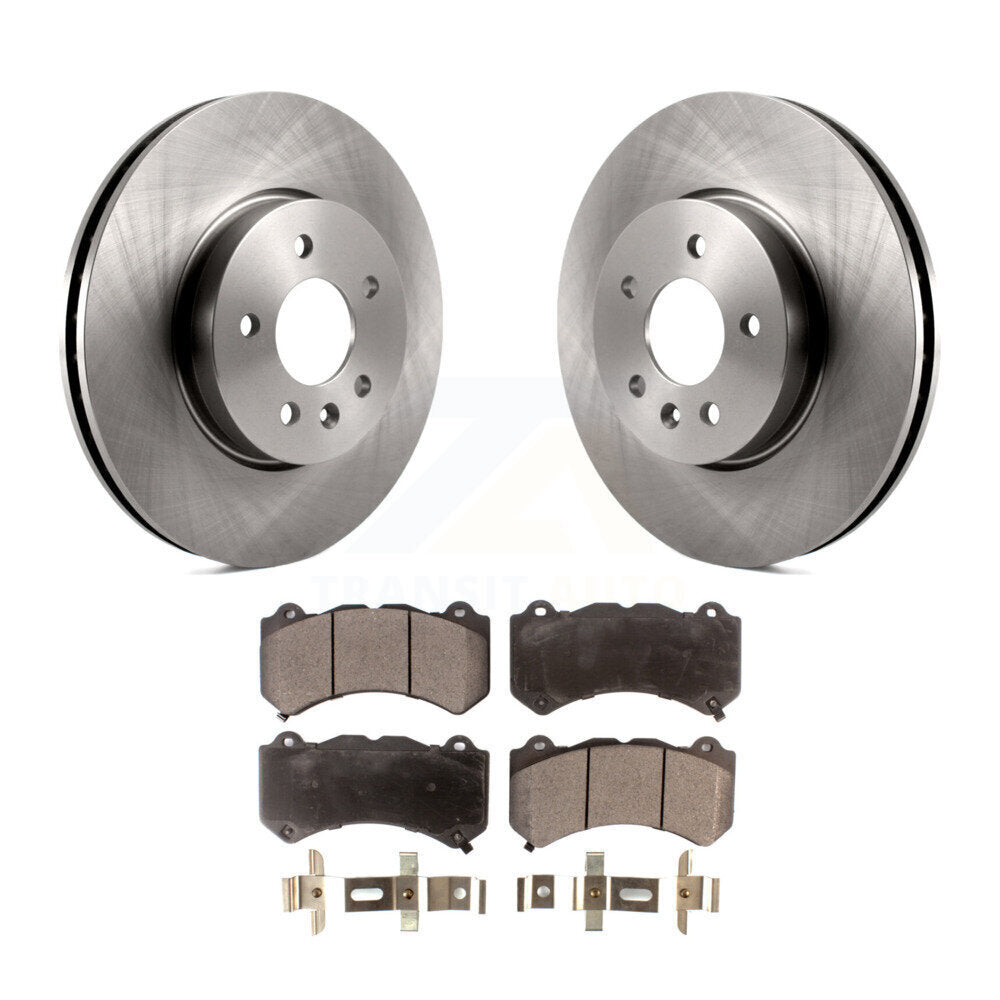 Front Disc Brake Rotors And Ceramic Pads Kit For Cadillac ATS V