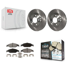 Front Disc Brake Rotors And Ceramic Pads Kit For Ford Mustang