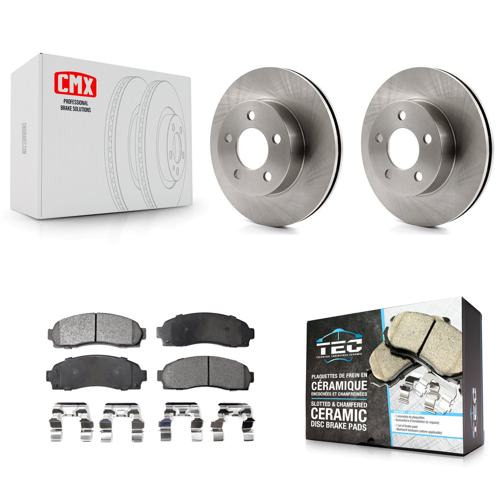 Front Disc Brake Rotors And Ceramic Pads Kit For Ford Ranger Mazda B4000 4WD
