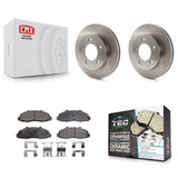 Front Disc Brake Rotors And Ceramic Pads Kit For Ford F-150 Heritage 4WD