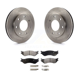 Front Disc Brake Rotors And Ceramic Pad Kit For Ford F-150 F-250 HD Heritage 4WD