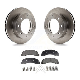 Front Brake Rotors Ceramic Pad Kit For Ford F-250 Super Duty F-350 Excursion 4WD