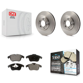 Front Brake Rotors Ceramic Pad Kit For 05 Jaguar S-Type From Chassis VIN #N52048