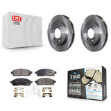Front Disc Brake Rotors And Ceramic Pads Kit For Ford F-150 Lincoln Mark LT 4WD