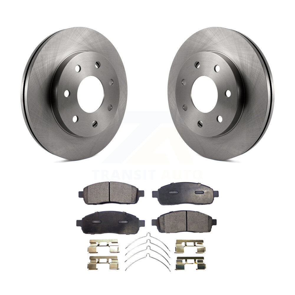 Front Disc Brake Rotors And Ceramic Pads Kit For Ford F-150 Lincoln Mark LT 4WD