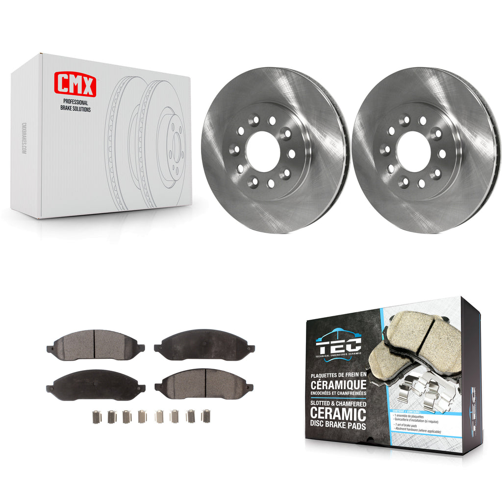 [Front] 2004-2007 Ford Freestar Mercury Monterey Premium OE Brake Rotors & Ceramic Pads Kit For Max Braking